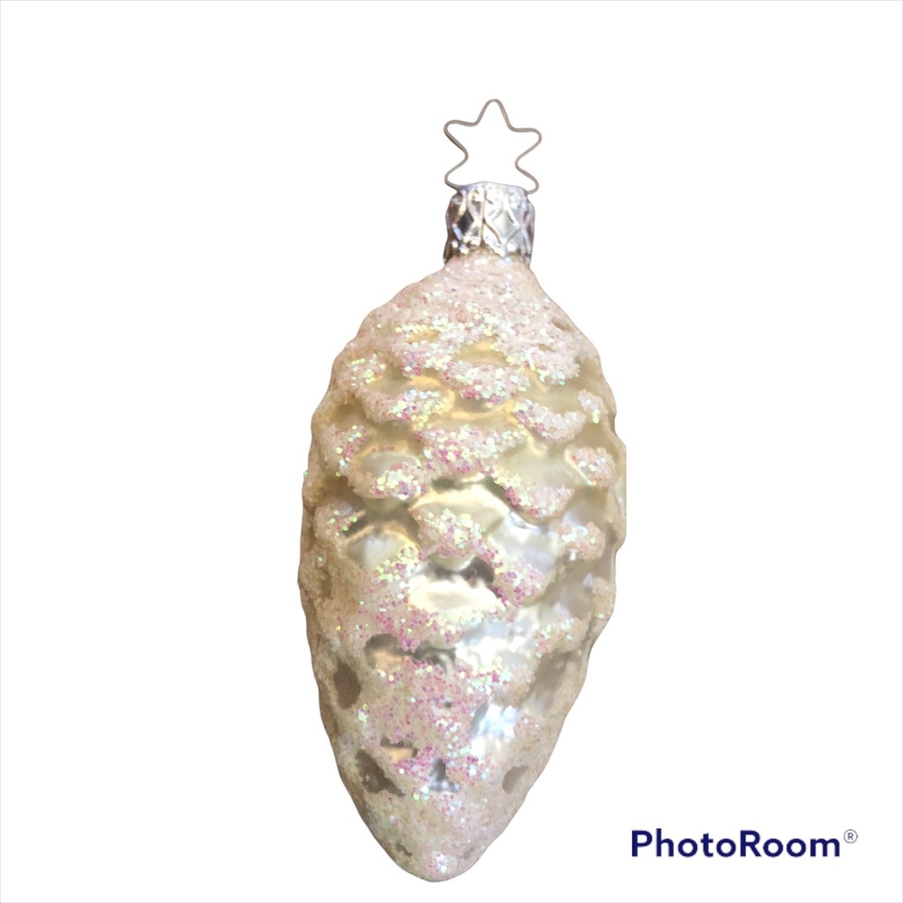 Glass pinecone ornament